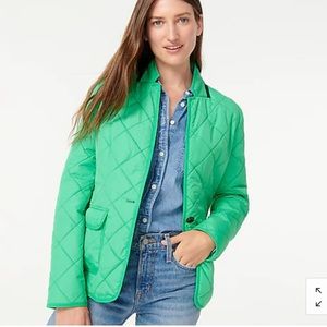 ⚓️J.Crew NWOT Quilted Regent Blazer Neon Emerald S
